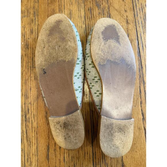 The Larkspur Collection Shoes Womens Size Medium Needlepoint Dragonfly Mules - Picture 6 of 7